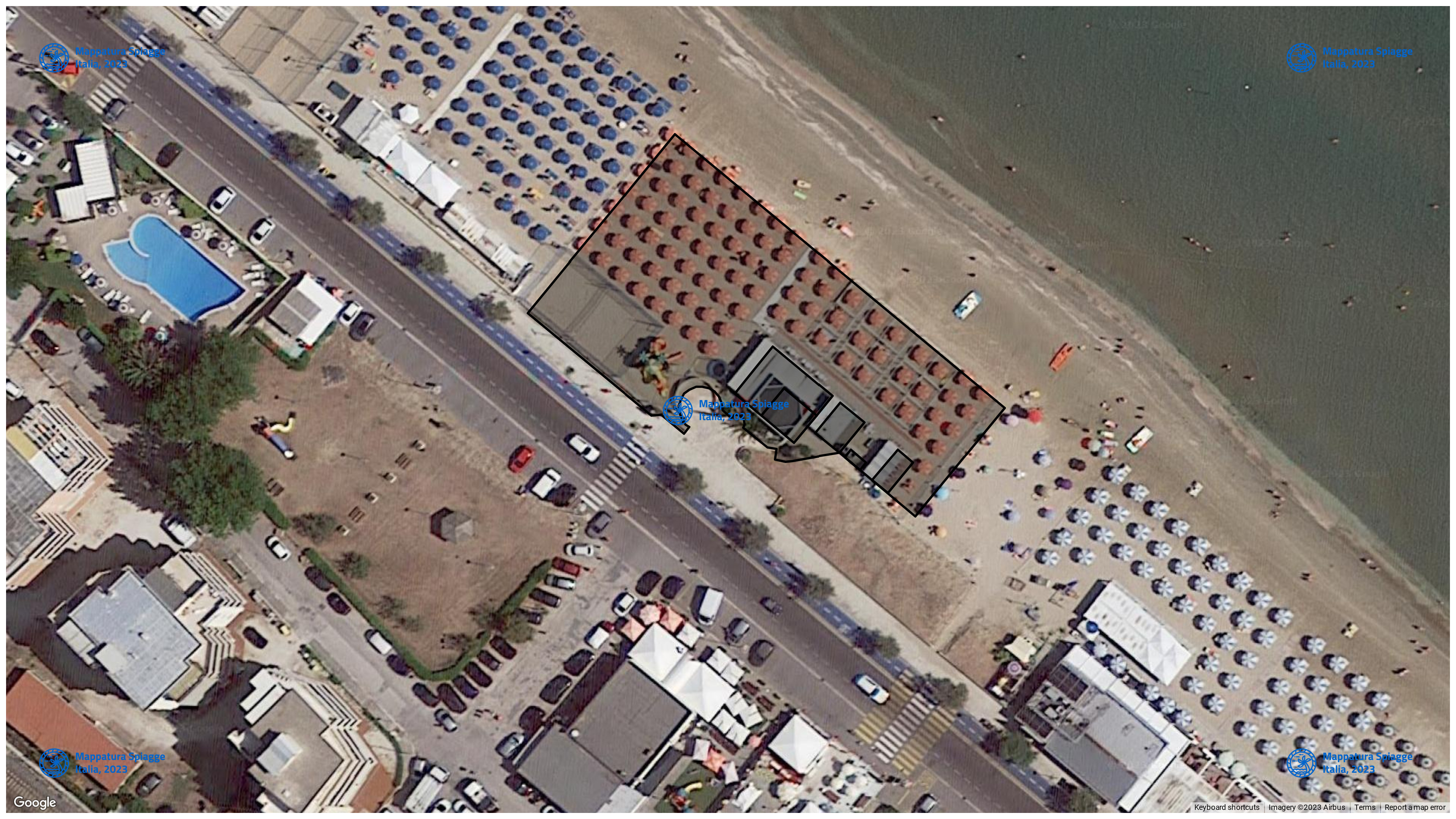 Foto Satellitare - Google Maps - Comune Senigallia, Concessione: N. 27 / 2019 del 19-09-2023
