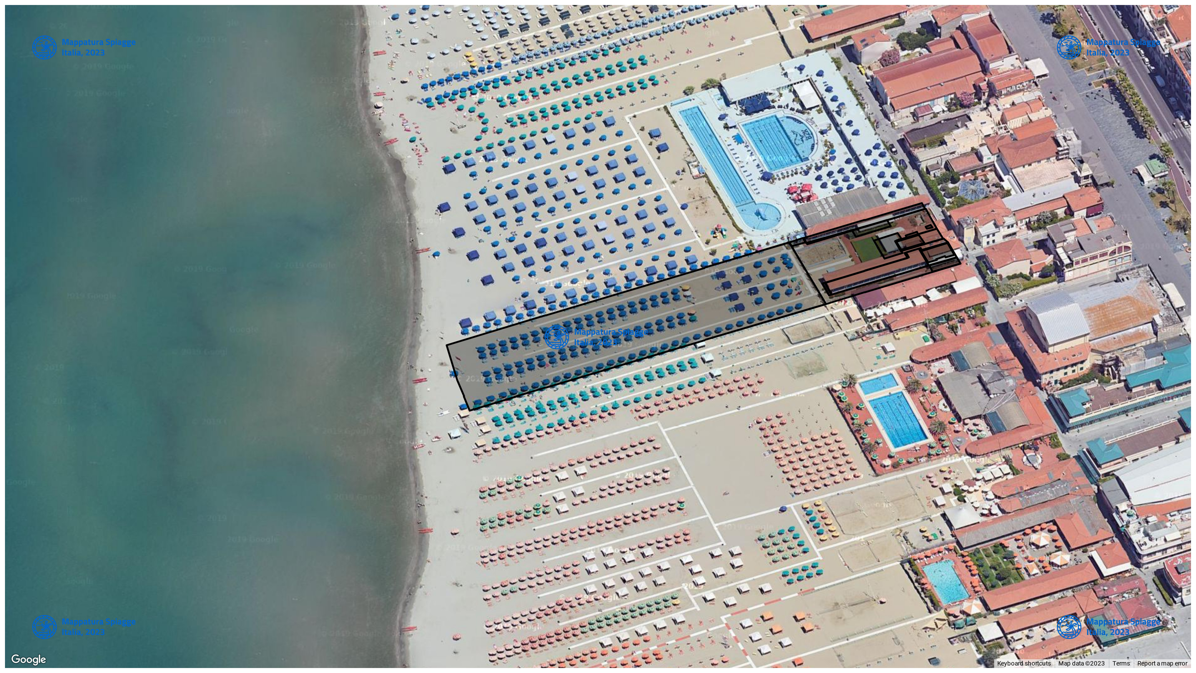 Foto Satellitare - Google Maps - Comune Viareggio, Concessione: N. 20 / 2006 del 18-09-2023