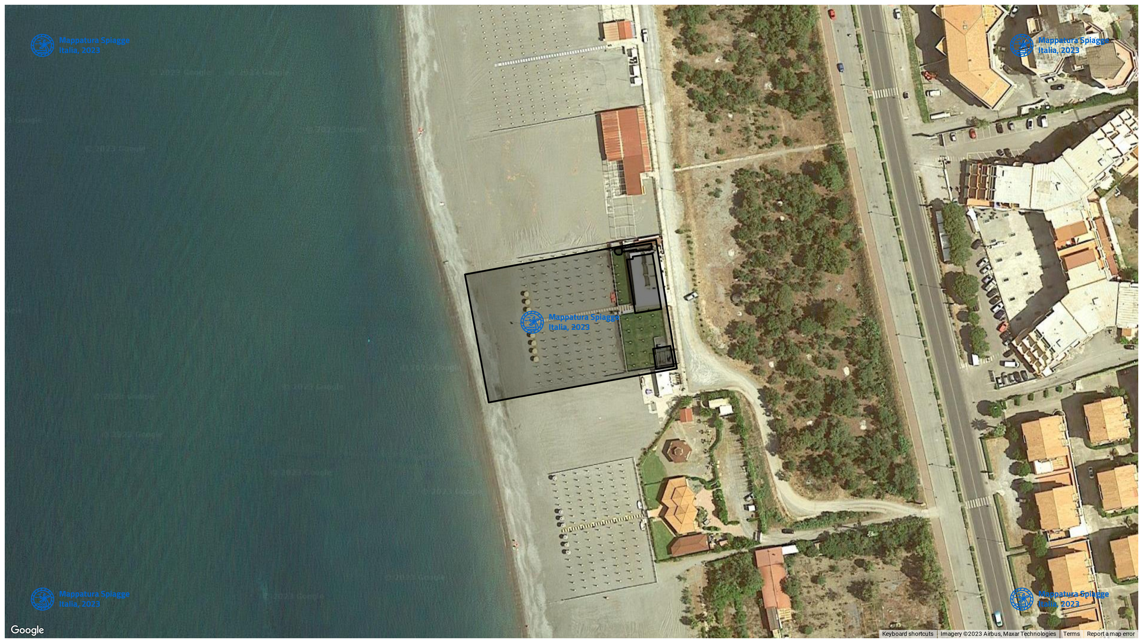 Foto Satellitare - Google Maps - Comune Scalea, Concessione: N. 17 / 2013 del 21-09-2023