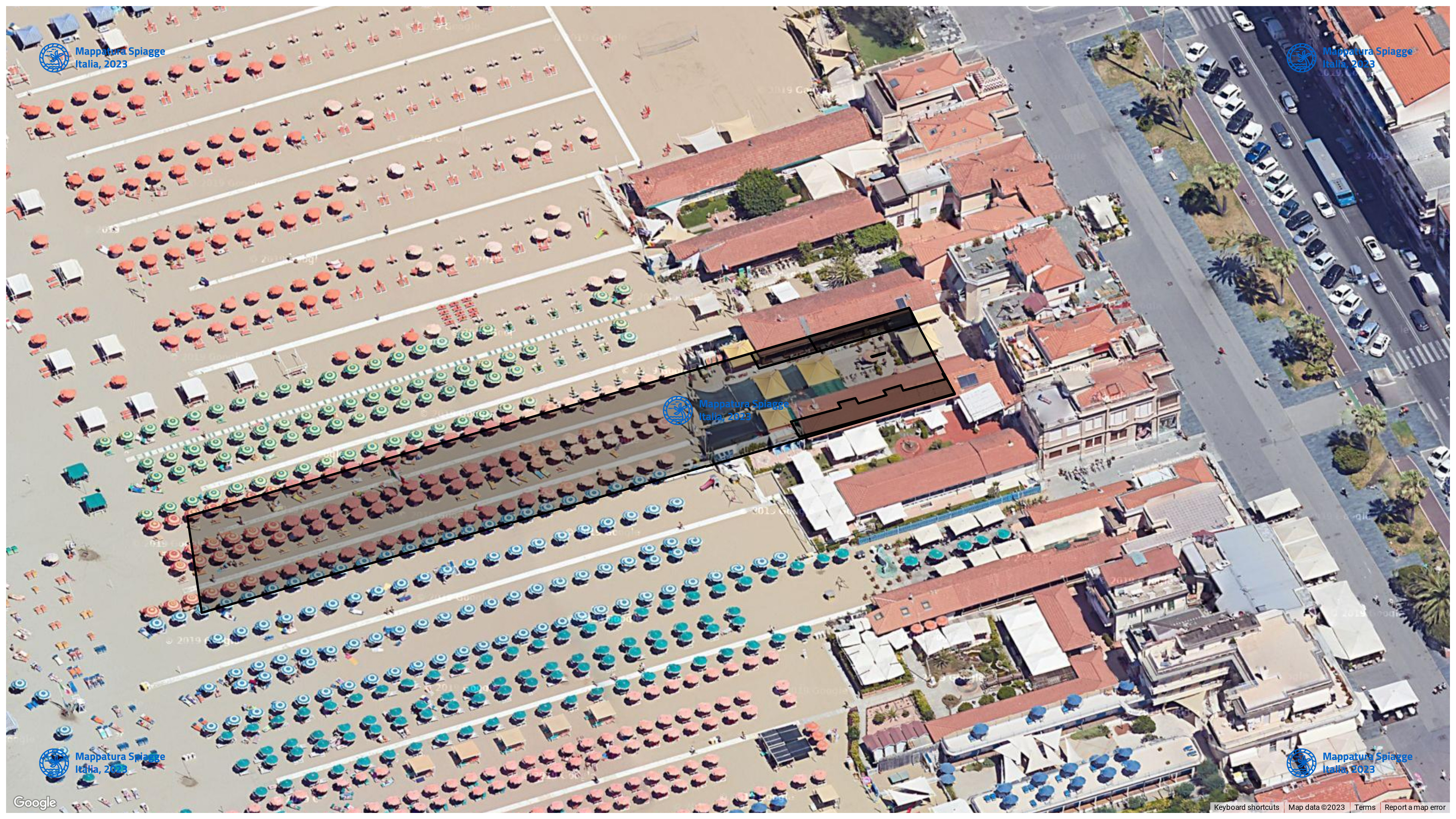 Foto Satellitare - Google Maps - Comune Viareggio, Concessione: N. 22 / 2006 del 20-09-2023