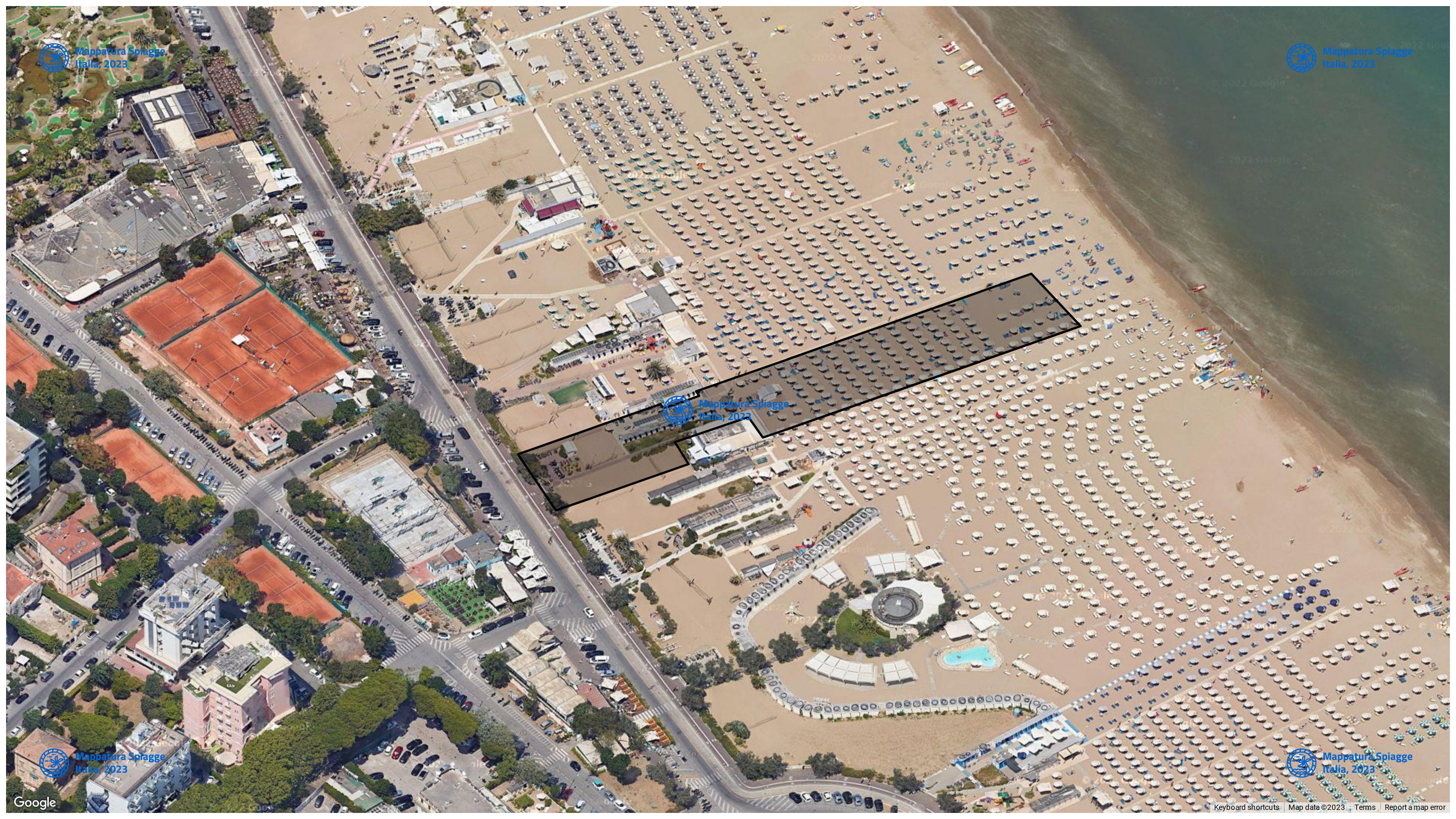 Foto Satellitare - Google Maps - Comune Rimini, Concessione: N. 143 / 2003 del 19-09-2023