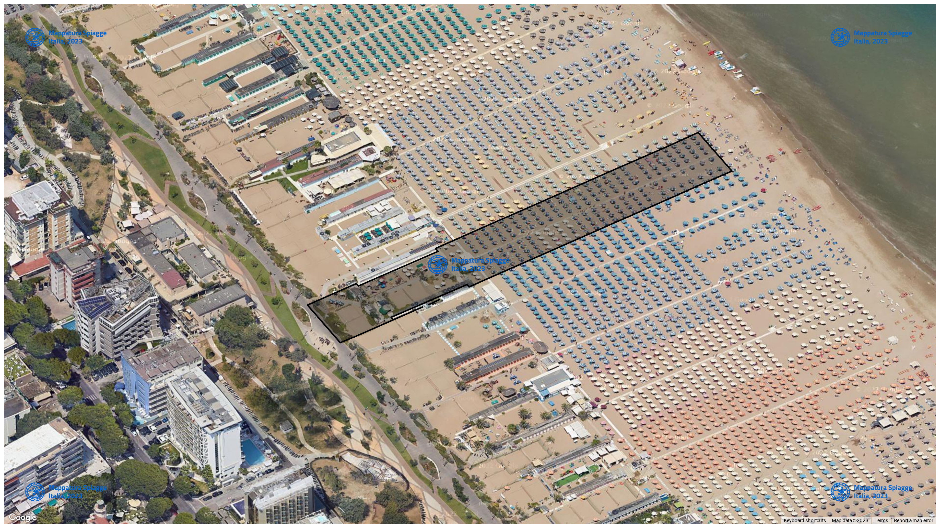 Foto Satellitare - Google Maps - Comune Rimini, Concessione: N. 595 / 2013 del 20-09-2023