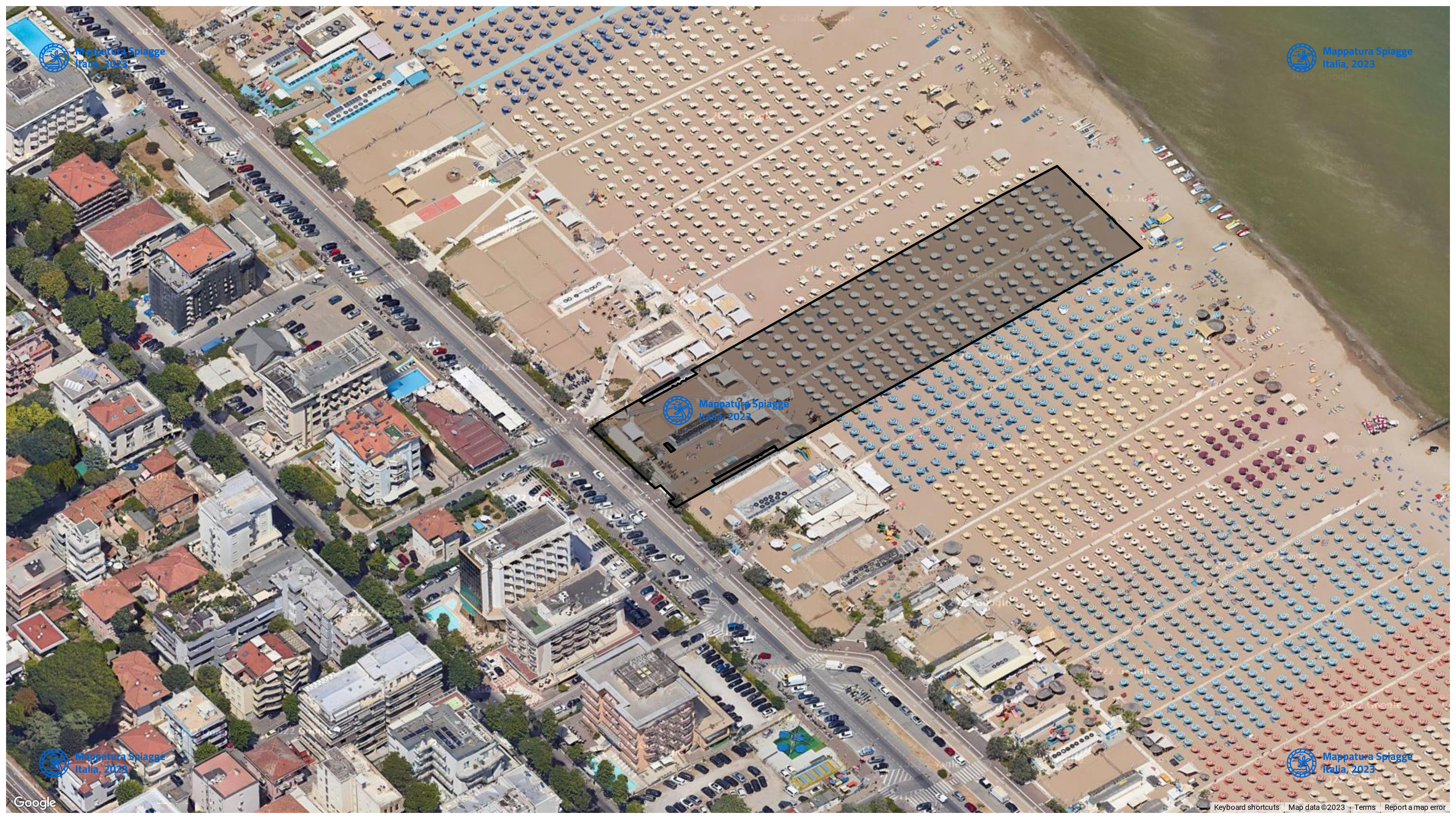 Foto Satellitare - Google Maps - Comune Rimini, Concessione: N. 57 / 2003 del 19-09-2023