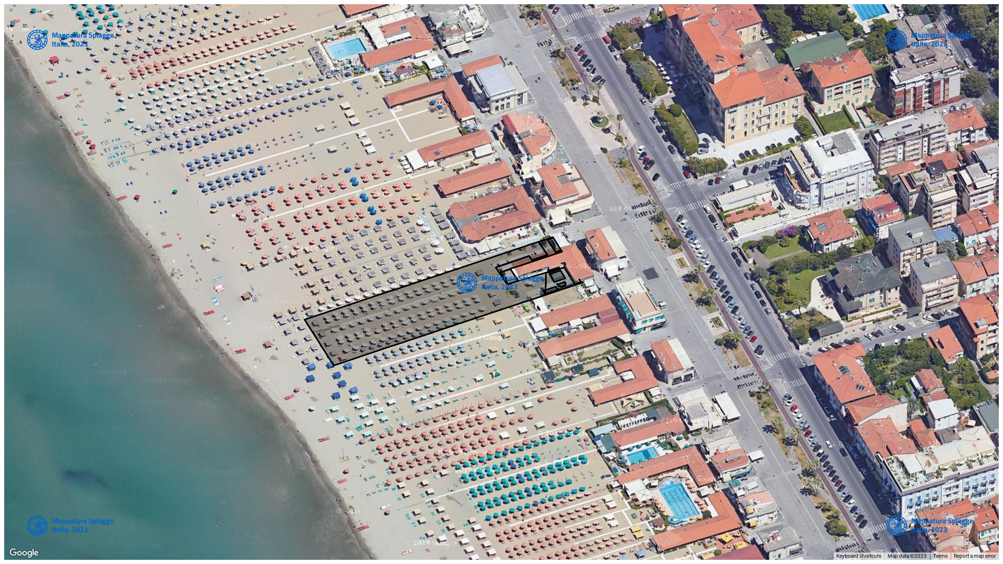 Foto Satellitare - Google Maps - Comune Viareggio, Concessione: N. 61 / 2005 del 21-09-2023